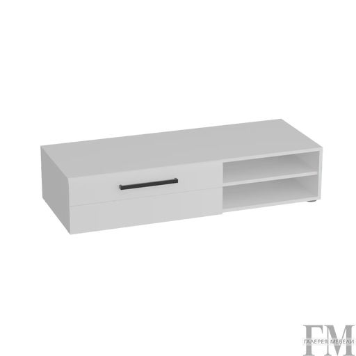 Тумба 1220 «Кёльн», низкая, белый глянец